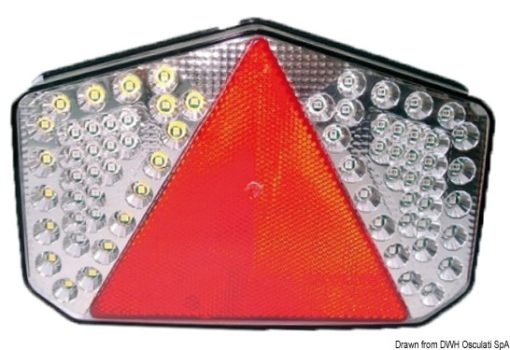 Reflektor tylny LED z trójkątnym szkłem odblaskowym - Kod. 02.021.20 3