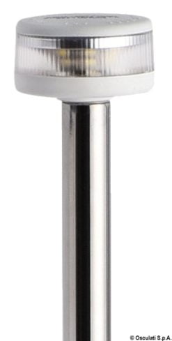 Maszt do lamp w komplecie z latarnią Evoled 360° - Wersja wyjmowana z wybłyszczaną podstawą z nylonu / stali inox - Latarnia Inox - Kod. 11.039.60 5