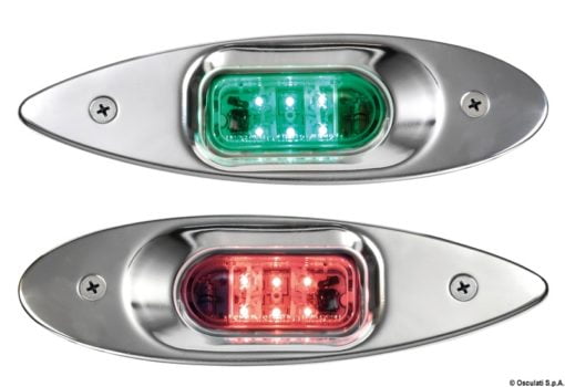 Lampy pozycyjne Evoled Eye LED o niskim zużyciu energii, przeznaczone do montażu wpuszczanego w nadburcie. 112,5° lewa+ 112,5° prawa - Kod. 11.043.24 3