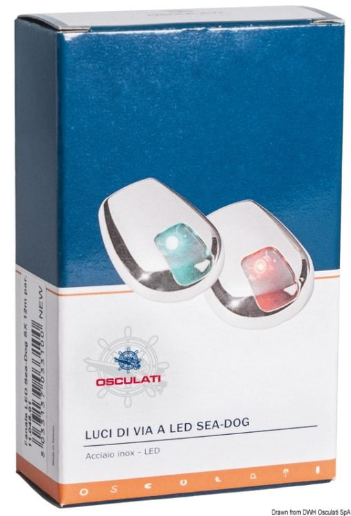 Lampy pozycyjne LED Sea-Dog. Wersja 1 mila - dla jednostek do 12 m. 12 V. 112,5° prawa. Do ściany - Kod. 11.048.02 3