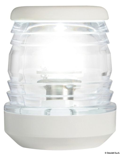 Lampa topowa Classic 360° LED. Biały poliwęglan, ZAŁĄCZONY (dla rurki Ø 20 mm). 12/24V - 1,7 W - Kod. 11.133.14 5