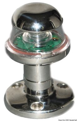 Lampy pozycyjne Orions. 112,5° lewa. Obudowa ze stali inox AISI 316 - Kod. 11.396.01 12