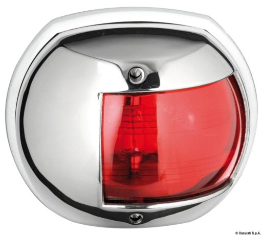 Lampy pozycyjne Maxi 20. 225° dziobowa. 24V. Obudowa - ze stali inox AISI 316 wybłyszczanej - Kod. 11.411.83 7