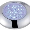 Wodoszczelna lampa kajutowa LED oferująca optymalną wydajność świetlną. Kolor obudowy chromowana. Kolor światła niebieskie - Kod. 13.179.22 2