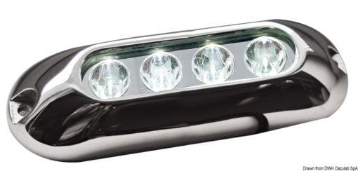 Lampa podwodna LED do oświetlania trapów, pawęży rufowych, podwodzia i kokpitów - 4x3 W - biały - Kod. 13.281.00 3