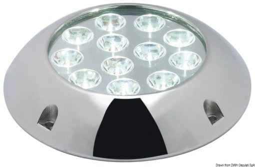 Lampa podwodna do oświetlania podwodzia / pawęży rufowej / trapów - Underwater spot light w/ 12 white LEDs - Kod. 13.288.00 4