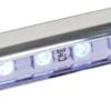 Lampka kajutowa LED z panelem frontowym. Światło skierowane w dół 3 LED 0,75 W. Niebieska - Kod. 13.428.02 1