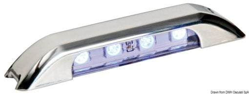 Lampka kajutowa LED z panelem frontowym. Podwójne światło skierowane do góry i w dół 3+3 LED 1,5 W. Niebieska - Kod. 13.428.13 5