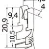 Styki: mosiądz ocynkowany. Styk dla przewodów 1/2,5 mm - Kod. 14.118.01 2
