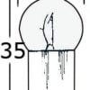 Żarówka dwubiegunowa typu mała bańka - Bipolar bulb 24 V 10 W - Kod. 14.200.03 1