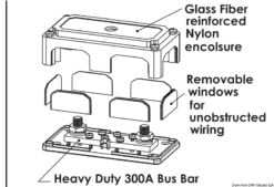 Listwa zaciskowa bus-bar Heavy Duty - 4x10 separati mm - 200 A - Kod. 14.209.29 8