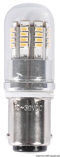 Żarówka LED SMD z trzonkiem BA15D do opraw punktowych ze szklaną osłoną LED - Kod. 14.443.15 7