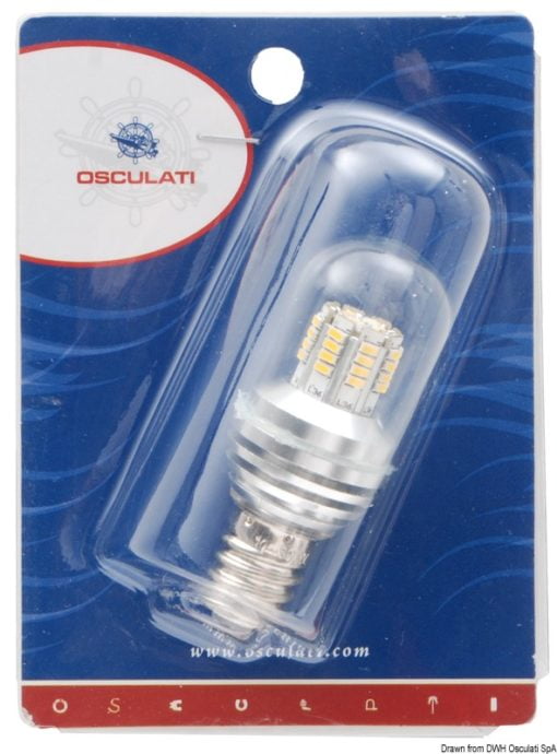 Żarówka LED SMD z trzonkiem E14/E27 i szklaną osłoną LED - Kod. 14.443.22 3