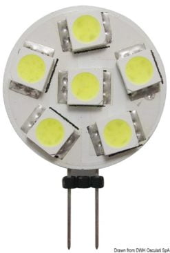 Żarówka LED SMD z trzonkiem G4 - Led Light SMD G4 12/24v side connection - Kod. 14.450.09 10