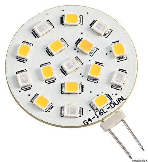 Żarówka dwukolorowa LED SMD z trzonkiem G4 - Lampadina LED SMD bianco blu 12V - Kod. 14.450.31 3