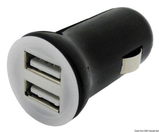 Podwójne USB - 2,5A. Wkładane do standardowych gniazd wtykowych (typu 14.517.01, 14.518.00, 14.517.08). - Kod. 14.517.09 3