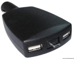 Podwójne USB - 2,5A. Wkładane do standardowych gniazd wtykowych (typu 14.517.01, 14.518.00, 14.517.08). - Kod. 14.517.09 14