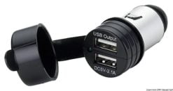 Gniazdo wtykowe max 8A + podwójne USB + wysuwany mikro USB - 2,5A - Kod. 14.517.12 10