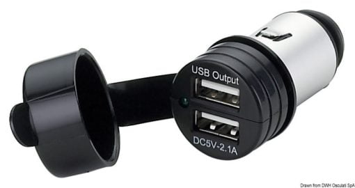 Podwójne USB z wodoszczelnym wieczkiem zabezpieczającym - Kod. 14.517.15 3