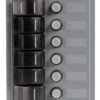 Aluminiowy panel elektryczny z płytką czołową z szarego poliwęglanu. Il. Wyłączników 6 - Kod. 14.845.06 2