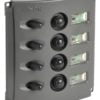 Panele elektryczne z automatycznymi bezpiecznikami i podwójną diodą LED - L. włączników 4 - Kod. 14.850.04 1