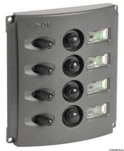 Panele elektryczne z automatycznymi bezpiecznikami i podwójną diodą LED - L. włączników 5 + USB - Kod. 14.850.05 7