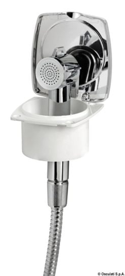 Pojemnik na prysznic New Edge z prysznicem Niagara - New Edge white shower box nylon hose 4 m Flat mounting - Kod. 15.160.61 6