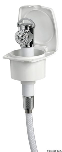 Pojemnik na prysznic New Edge z prysznicem Mizar uruchamianym przyciskiem - New Edge shower w/SS hose 2.50 m - Kod. 15.143.06 8