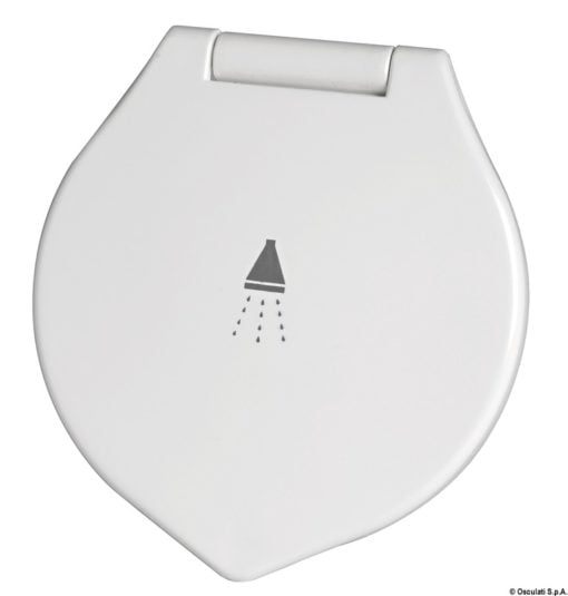 Pojemnik na prysznic Elegant z prysznicem uruchamianym przyciskiem Mizar. Klapką biała. Montaż stojący. 4 m - Kod. 15.246.01 3