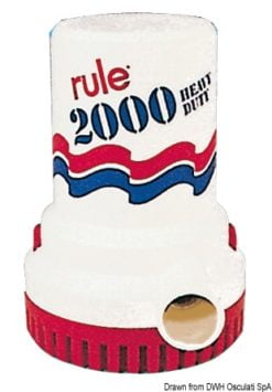 Pompa zanurzeniowa RULE 1500 (02). Wydajność 100 l/min. 12V - Kod. 16.114.60 5