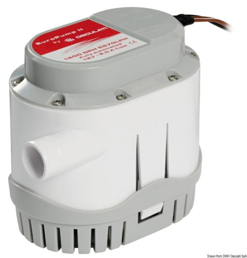 Automatyczna pompa odśrodkowa Europump II - 128 l/min - 24 V - Kod. 16.122.33 3