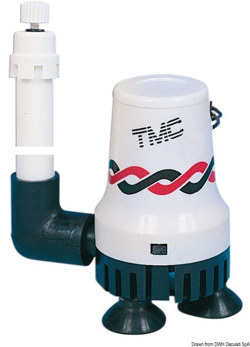 Pompa napowietrzająca TMC do skrzyń z przynętą i połowem. Wydajność 948 l/h. 12V - Kod. 16.452.43 3