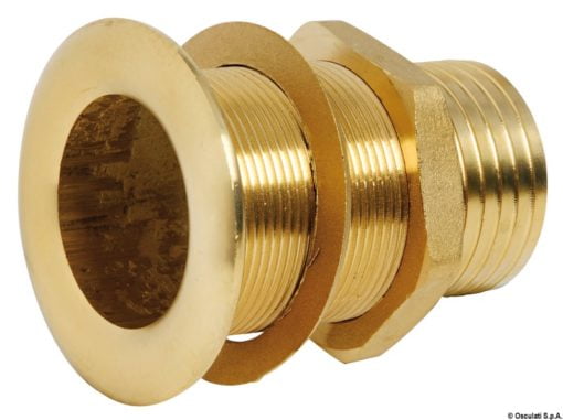 Przejście burtowe ze złączką na wąż - Seacock yellow brass w/hose adaptor 3/4“x 24 mm - Kod. 17.323.02 3