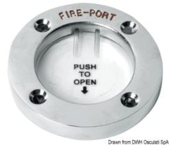 Klapka przeciwpożarowa Fire Ports - tworzywo sztuczne, białe - Kod. 17.680.00 5