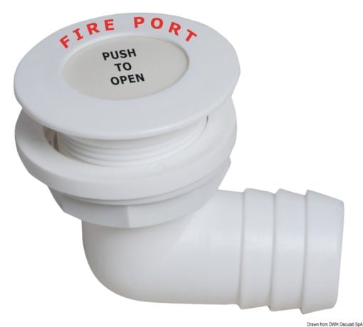 Fire Port ze złączką na wąż - kolanko 90° - Kod. 17.681.01 3