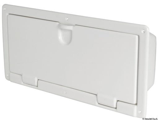 Półka z białego błyszczącego tworzywa ABS do montażu ściennego. Max ogranicznik zewnętrzny 220x195x70 mm - Kod. 20.023.00 4