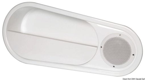 Boczna kieszeń na drobne przedmioty przystosowana do montażu głośników stereo. Maksymalny ogranicznik zewnętrzny 810x360x260 mm - Kod. 20.024.51 3