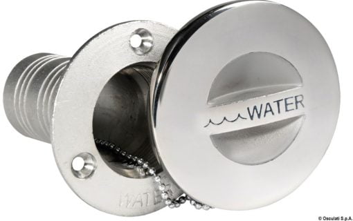 Wlew ze stali inox AISI 316 wybłyszczanej - precyzyjny odlew, bardzo zadbane wykończenia. WATER. Szyjka Ø 38 mm - Kod. 20.866.23 3