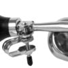 Japońska trąbka sygnałowa typu gruszka wykonana z chromowanego mosiądzu - Japanese hand pressure chromed brass curved horn - Kod. 21.453.02 2