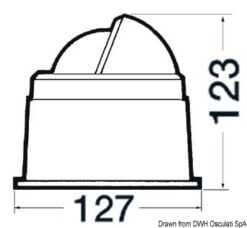 Kompas z podstawą RIVIERA Zenit 3'' (80 mm). Tarcza wypukła. Kolor obudowy - biały - Kod. 25.015.04 7