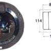 Kompas ścienny dla jednostek pływających o napędzie żaglowym RIVIERA Zenit 3'' (80 mm) - Kod. 25.019.00 1
