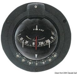 Kompas ścienny dla jednostek pływających o napędzie żaglowym RIVIERA Zenit 3'' (80 mm) - Kod. 25.019.00 5