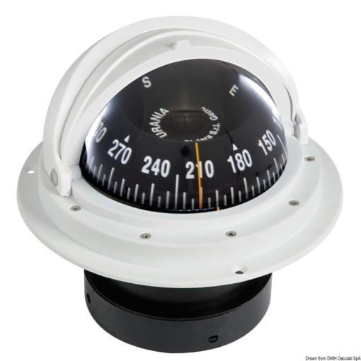 Kompas z podstawą + zasuwana pokrywa RIVIERA 4'' (100 mm). Kolor obudowy - biały - Kod. 25.028.13 5