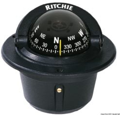 Kompasy RITCHIE Explorer 2'' 3/4 (70 mm) w komplecie z oświetleniem i kompensatorami - RITCHIE Explorer extern. compass 2“3/4 black/black - Kod. 25.081.11 17