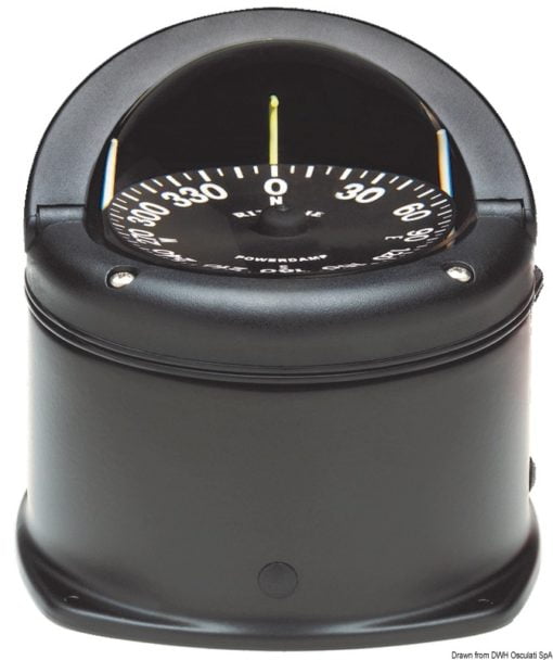 Kompasy RITCHIE Helmsman 3'' 3/4 (94 mm) w komplecie z oświetleniem i kompensatorami - RITCHIE Helmsman compass w/cover 3“3/4 black/black - Kod. 25.083.11 3