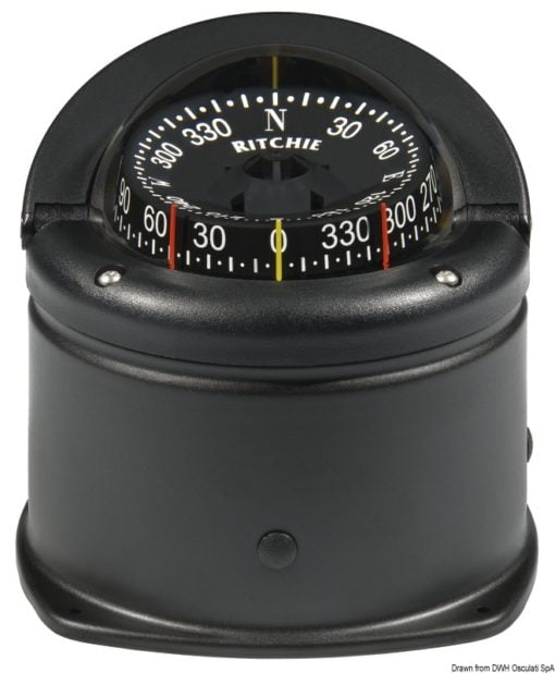 Kompasy RITCHIE Helmsman 3'' 3/4 (94 mm) w komplecie z oświetleniem i kompensatorami - RITCHIE Helmsman built-in compass 3“3/4 black/blac - Kod. 25.083.01 4