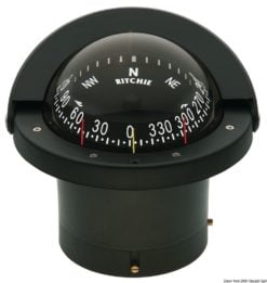 Kompasy RITCHIE Navigator 4'' 1/2 (114 mm) w komplecie z oświetleniem i kompensatorami - RITCHIE Navigator built-in compass 4“1/2 bla/black - Kod. 25.084.01 9