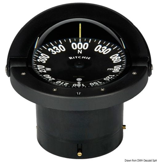 Kompasy RITCHIE Wheelmark 4'' 1/2 (114 mm) - RITCHIE Wheelmark built-in compass 4“1/2 black/bla - Kod. 25.084.41 3