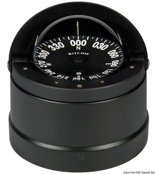 Kompasy RITCHIE Wheelmark 4'' 1/2 (114 mm) - RITCHIE Wheelmark external compass 4“1/2 black/bla - Kod. 25.084.51 3