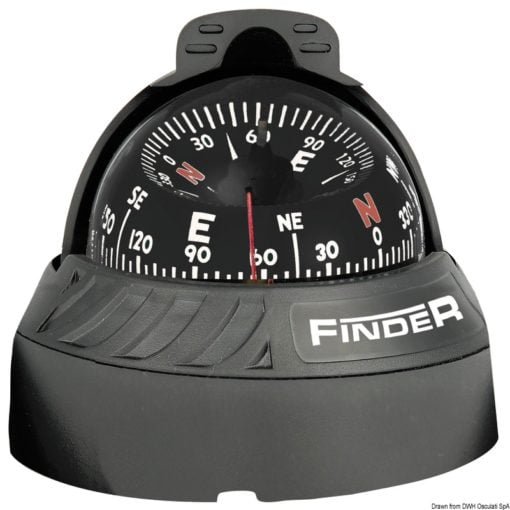 Kompasy Finder - Finder compass 2“5/8 w/bracket white/blue - Kod. 25.171.02 5